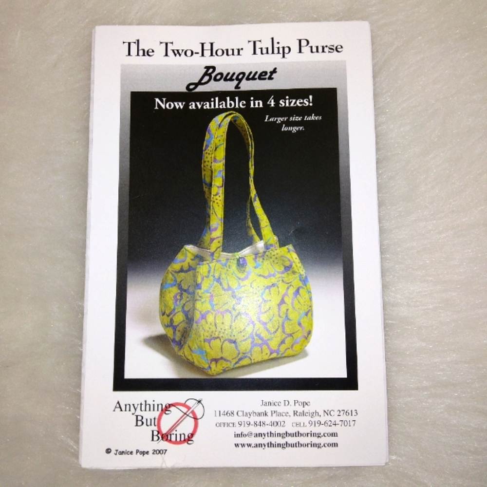 The Two-Hour Tulip Purse in 4 Sizes 6" 7" 8" or 9"